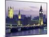 Houses of Parliament at Night, London, England-Walter Bibikow-Mounted Premium Photographic Print