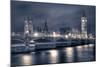 Houses of Parliament at Night-null-Mounted Art Print