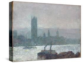 Houses of Parliament, Early Evening, 1898-Childe Hassam-Stretched Canvas
