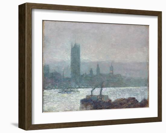 Houses of Parliament, Early Evening, 1898-Childe Hassam-Framed Giclee Print