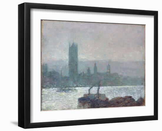 Houses of Parliament, Early Evening, 1898-Childe Hassam-Framed Giclee Print