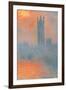 Houses of Parliament, Effect of Sunlight in the Fog-Claude Monet-Framed Art Print