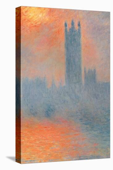 Houses of Parliament, Effect of Sunlight in the Fog-Claude Monet-Stretched Canvas