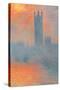 Houses of Parliament, Effect of Sunlight in the Fog-Claude Monet-Stretched Canvas