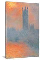 Houses of Parliament, Effect of Sunlight in the Fog-Claude Monet-Stretched Canvas