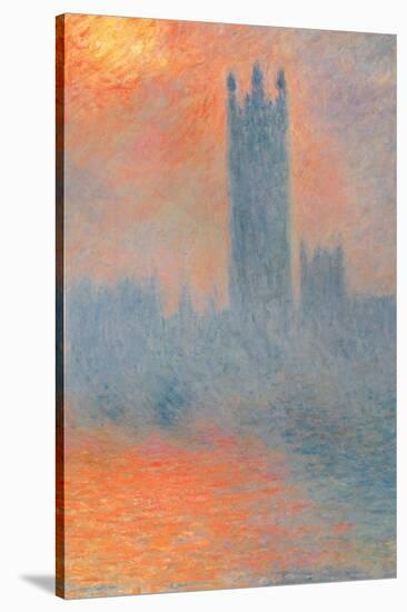 Houses of Parliament, Effect of Sunlight in the Fog-Claude Monet-Stretched Canvas