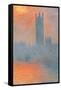 Houses of Parliament, Effect of Sunlight in the Fog-Claude Monet-Framed Stretched Canvas