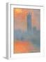 Houses of Parliament, Effect of Sunlight in the Fog-Claude Monet-Framed Art Print