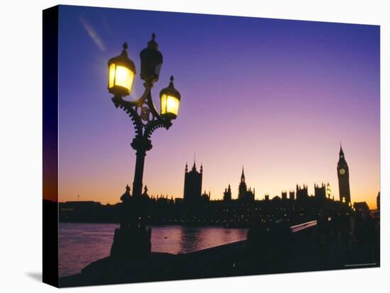 Houses of Parliament from the South Bank, London-Charles Bowman-Stretched Canvas