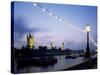 Houses of Parliament in the Evening, London, England, United Kingdom-Adam Woolfitt-Stretched Canvas