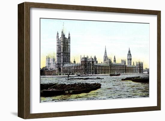 Houses of Parliament, London, 20th Century-null-Framed Giclee Print