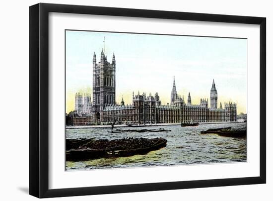 Houses of Parliament, London, 20th Century-null-Framed Giclee Print