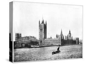 Houses of Parliament, London, Late 19th Century-John L Stoddard-Stretched Canvas