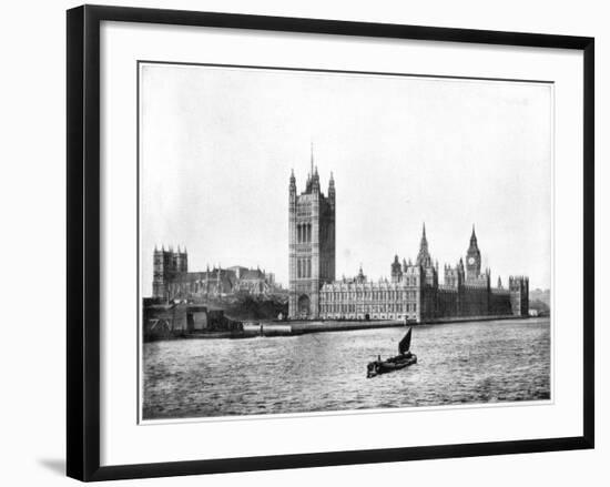 Houses of Parliament, London, Late 19th Century-John L Stoddard-Framed Giclee Print