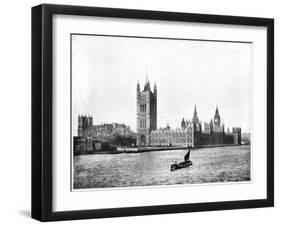 Houses of Parliament, London, Late 19th Century-John L Stoddard-Framed Giclee Print