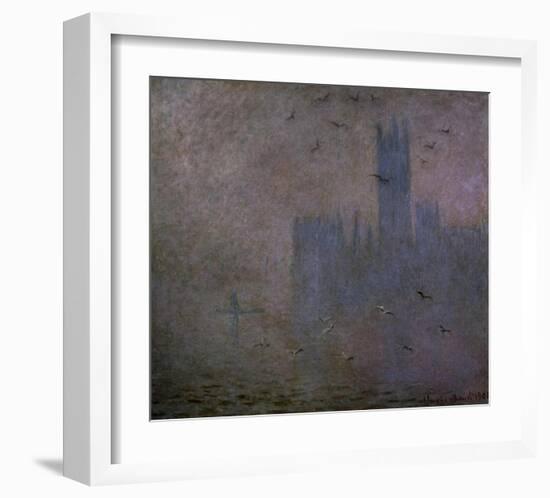 Houses of Parliament, Seagulls, 1904-Claude Monet-Framed Art Print