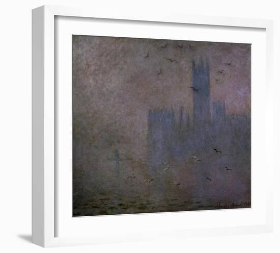 Houses of Parliament, Seagulls, 1904-Claude Monet-Framed Art Print