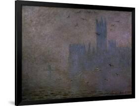 Houses of Parliament, Seagulls 1904-Claude Monet-Framed Art Print