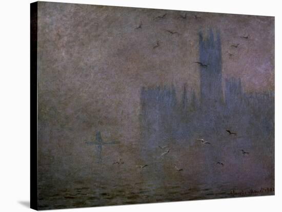 Houses of Parliament, Seagulls 1904-Claude Monet-Stretched Canvas