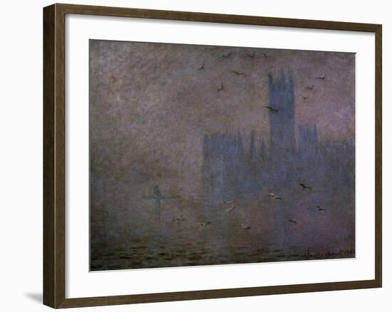 Houses of Parliament, Seagulls 1904-Claude Monet-Framed Art Print