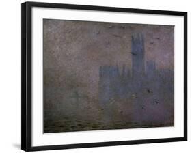 Houses of Parliament, Seagulls 1904-Claude Monet-Framed Art Print