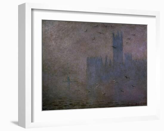 Houses of Parliament, Seagulls 1904-Claude Monet-Framed Art Print