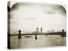 Houses of Parliament under Construction, London, C.1858 (B/W Photo)-Roger Fenton-Stretched Canvas