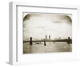 Houses of Parliament under Construction, London, C.1858 (B/W Photo)-Roger Fenton-Framed Giclee Print