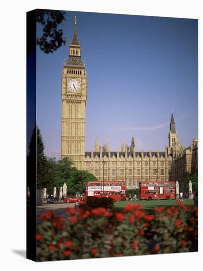 Houses of Parliament, Unesco World Heritage Site, and Parliament Square, London-G Richardson-Stretched Canvas