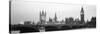 Houses of Parliament Westminster Bridge and Big Ben London England-null-Stretched Canvas