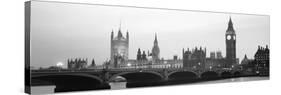 Houses of Parliament Westminster Bridge and Big Ben London England-null-Stretched Canvas
