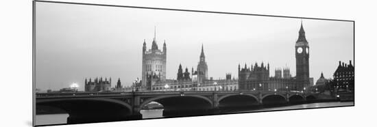 Houses of Parliament Westminster Bridge and Big Ben London England-null-Mounted Photographic Print