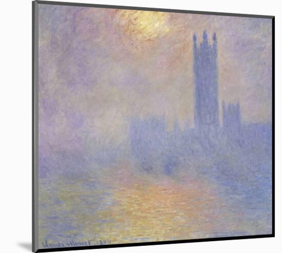 Houses of Parliament-Claude Monet-Mounted Art Print