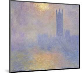 Houses of Parliament-Claude Monet-Mounted Art Print