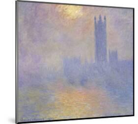 Houses of Parliament-Claude Monet-Mounted Art Print