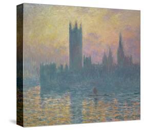 Houses of Parliament-Claude Monet-Stretched Canvas