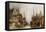Houses of the Franc Bateliers and Church of St. Nicholas on the Canal at Ghent-William Callow-Framed Stretched Canvas