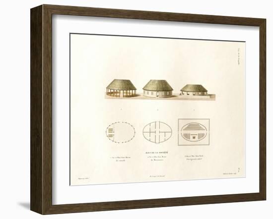 Houses of the Society Islands-Ambroise Tardieu-Framed Giclee Print