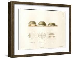 Houses of the Society Islands-Ambroise Tardieu-Framed Giclee Print