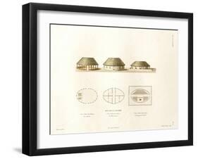 Houses of the Society Islands-Ambroise Tardieu-Framed Giclee Print