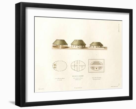 Houses of the Society Islands-Ambroise Tardieu-Framed Giclee Print