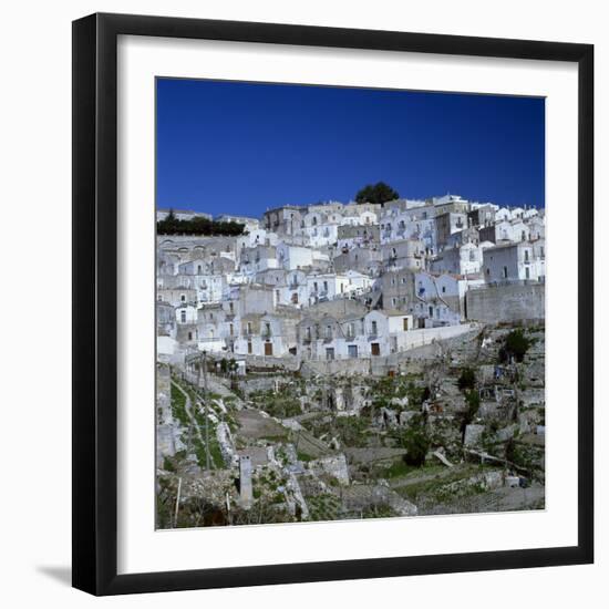 Houses of the Village of Monte Sant Angelo in Puglia, Italy, Europe-Tony Gervis-Framed Photographic Print