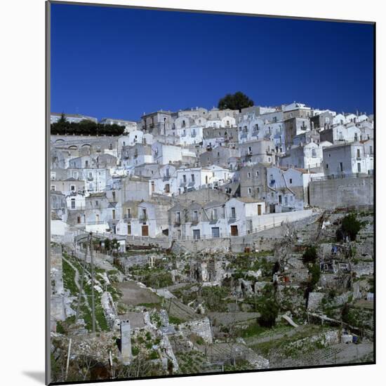 Houses of the Village of Monte Sant Angelo in Puglia, Italy, Europe-Tony Gervis-Mounted Photographic Print