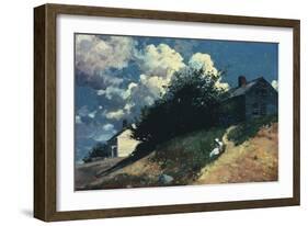 Houses on a Hill, 1879-Winslow Homer-Framed Giclee Print