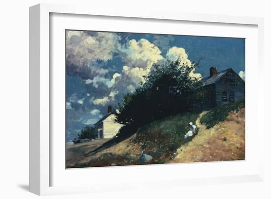 Houses on a Hill, 1879-Winslow Homer-Framed Giclee Print