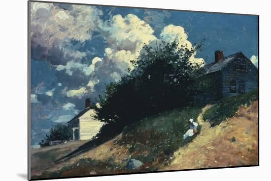 Houses on a Hill, 1879-Winslow Homer-Mounted Giclee Print