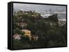 Houses on a Hill at Dawn, Mulholland Drive, Hollywood Hills, Los Angeles County, California, USA-null-Framed Stretched Canvas