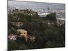 Houses on a Hill at Dawn, Mulholland Drive, Hollywood Hills, Los Angeles County, California, USA-null-Mounted Photographic Print