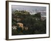 Houses on a Hill at Dawn, Mulholland Drive, Hollywood Hills, Los Angeles County, California, USA-null-Framed Photographic Print