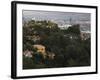 Houses on a Hill at Dawn, Mulholland Drive, Hollywood Hills, Los Angeles County, California, USA-null-Framed Photographic Print